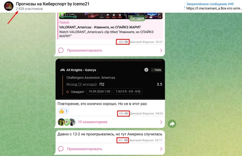 Прогнозы на Киберспорт by Icemo21 — обзор канала, отзывы